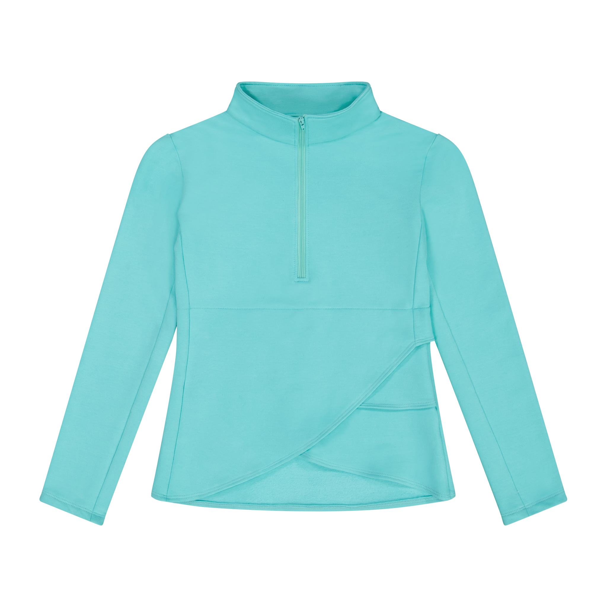 Performance Twirl Half Zip Sweater - Bamboo Fleece - Light Pink