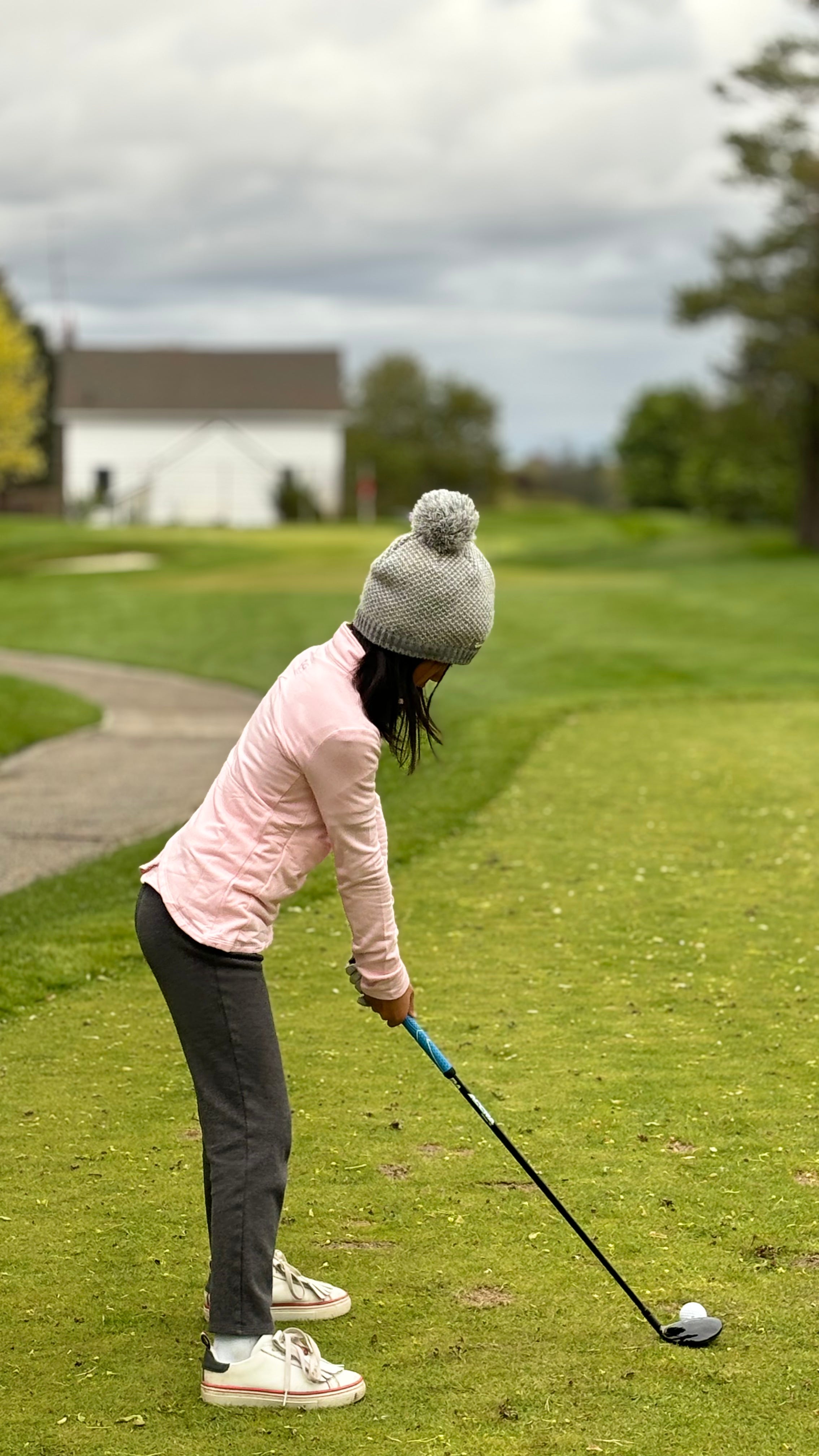 Performance Twirl Half Zip Sweater - Bamboo Fleece - Light Pink